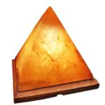Himalayan Pink Pyramid Rock Salt Lamp Wooden Base 2-3kg