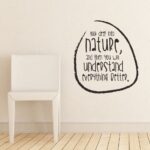 Quote Nature Room Wall Decal 50x50 cm