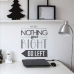 Motivational Quote Wall Decal Nothing Goes Right Grey 50x50 cm