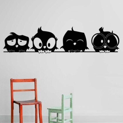 4 Cute Owls Wall Decal - emarkiz-com.myshopify.com