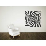 Swivel Zebra Wall Decal 100x100 cm