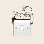 Sleeping Bear Switch Wall Decal Sticker 10 x 10 cm