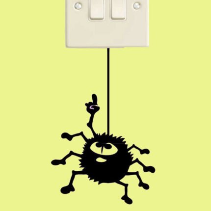 Spider Hanging Switch Wall Decal Sticker - emarkiz-com.myshopify.com