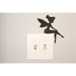Fairy Switch Wall Sticker Black 10x10 centimeter SYW-120