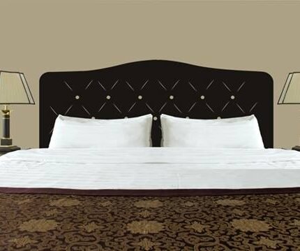 Soft Black Headboard Wall Decal