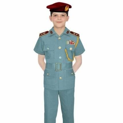 UAE Police Officer Green Uniform Kids Costume - emarkiz-com.myshopify.com