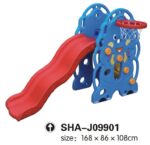 Kids Elephant Blue Slide & Basketball Rack for Indoor or Outdoor - Image 6