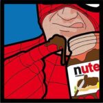 Spiderman Super Hero Nutella Pop Art Wall Poster - 40 x 55 cm
