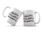A To Z Alphabets Printed Coffee Mug White/Black - 11 oz - Image 3