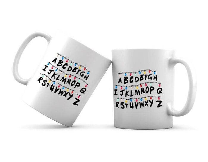 A To Z Alphabets Printed Coffee Mug White/Black - 11 oz - Image 3