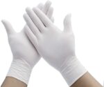 Disposable Gloves Latex White Box of 100 - Medium - Image 4
