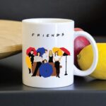 Friends TV Show Printed Coffee Mug White/Black/Yellow - 11 oz