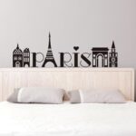 Paris Wall Sticker Black - 90x60 cm