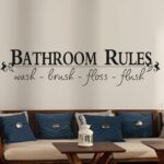 Bathroom Wall Sticker Black - 100x25 cm