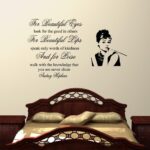 Audrey Hepburn Quote Wall Sticker Black - 60x100 cm