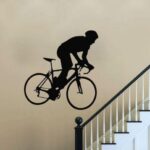 Bicycle Design Wall Decal Black 70 x 70 Cm