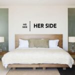 Wall Decal Sticker His Side Her Side  - 118x60 cm