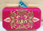 Pink Box Clutch with Gold Zardozi Embroidery - Image 2