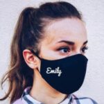 Reusable Face Mask Black Washable 2 Layer Teen Size