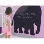 Chalk Wall Decal Elephant Sticker 150x120 cm