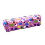 Pencil Case Narrow Design Pink Circles
