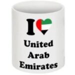 I Love UAE Flag in Heart Mug 11oz