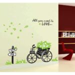 All You Need is Love Tricycle Wall Decal Sticker 100x120 cm