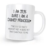 Princess Quote Printed Coffee Mug White/Black - 11 Oz