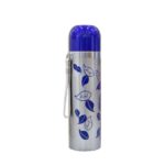 Stainless Steel Vaccum Water Bottle Silver & Blue 500ml
