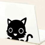 Peeping Cat Switch Wall Decal Sticker 10 x 10 cm