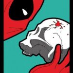 Spiderman Super Hero Skull Pop Art Wall Poster With Frame - 40 x 55 cm