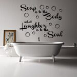 Quote Wall Decal Sticker Decor for Bathroom or Door - 70x50 cm