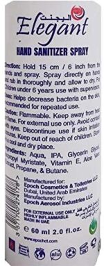 Elegant Hand Sanitizer Spray 60ml - Image 3