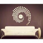 Clock Ticker Wall Decal Sticker 100x100 cm