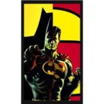 Batman Superman Pop Art Poster With Frame - 40 x 40 cm