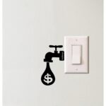 Tap Dollar Switch Wall Decal Sticker 10 x 10 cm
