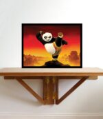 Kungfu Panda Wall Poster Orange With Frame - 55x40 cm - Image 2
