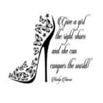 Girl Sandals Wall Sticker - 50x50 cm