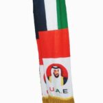 UAE Flag Scarf with Sheikh Khalifa bin Zayed Al Nahyan National Day