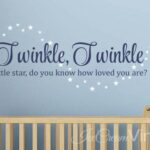 Twinkle Twinkle Little Star Waterproof Kids Wall Decal - 90x60 cm