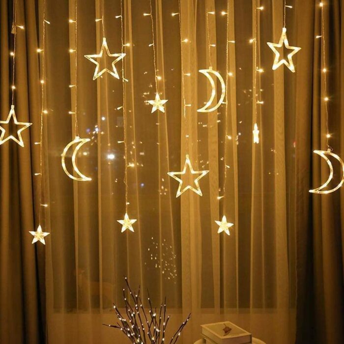 Moon and Small Stars LED String Lights 3 metres - Image 2