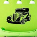 Antique Car Wall Decal 150x80 cm