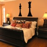 Waterproof Chess Design Headboard Decorative Wall Sticker Black - 100x80 cm
