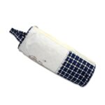 Pencil Case Narrow Design Doll Checks Navy Blue And White
