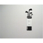 Golf Club Switch Wall Decal Sticker 10X10 cm