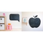 Chalk Wall Decal Sticker Apple or Speech  80x50 cm
