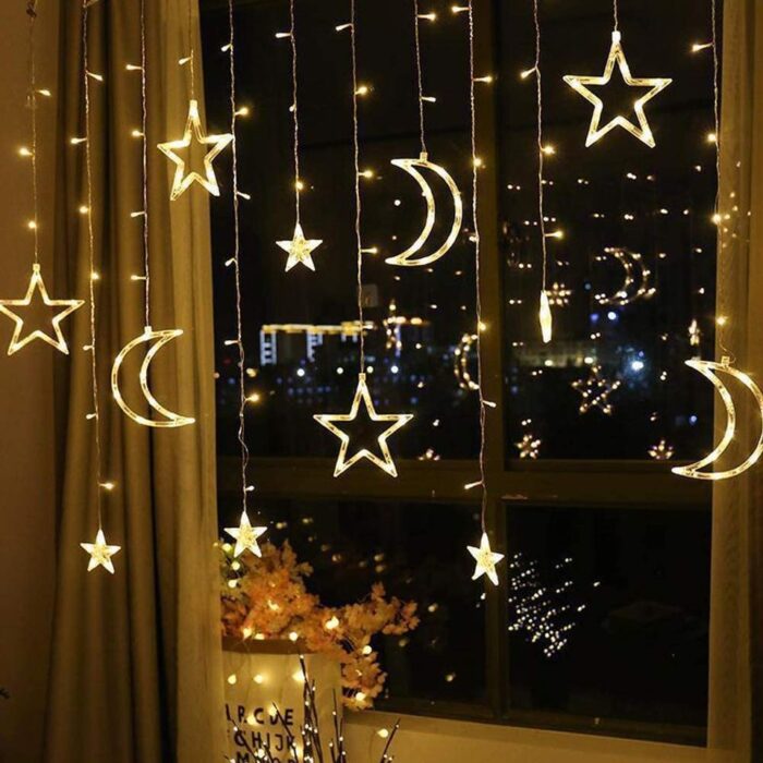 Moon and Small Stars LED String Lights 3 metres - Image 3