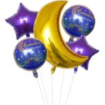 Eid Mubarak Balloons  - Foil Balloons - Set of 5