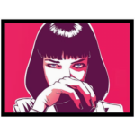 Girl Pop Art Poster With Frame 40 x 55 cm