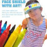 Personalized Kids Face Shield Rectangular Protective Mask with Art -  270mm x 200mm